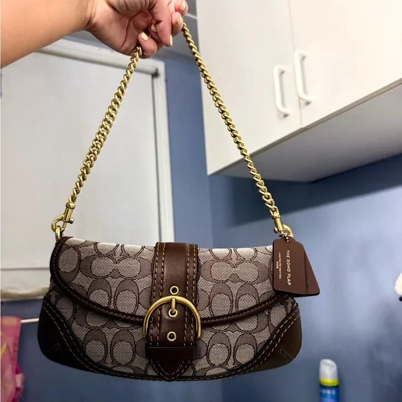 Coach soho bag 25 jacquard in maple. - Picture 2 of 7